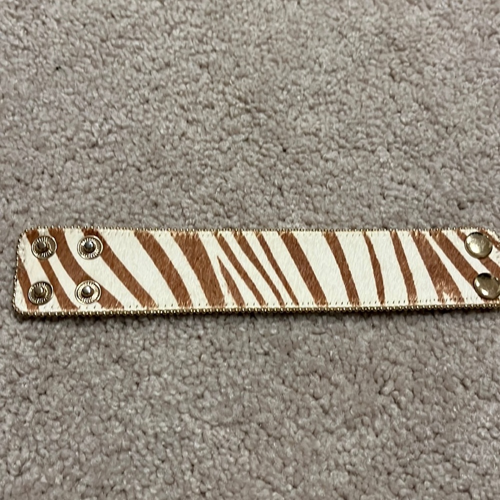 Animal print soft cuff bracelet